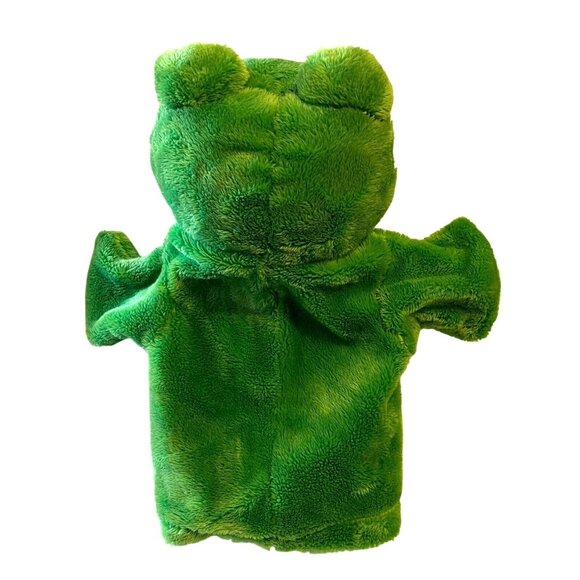 Hand Puppets Animal Fair Set of Frog & Bunny Sweaters 10" Harcourt INC Vtg - Picture 6 of 16